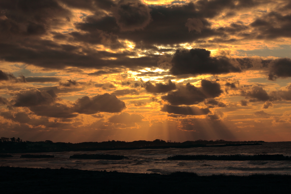 日本海の夕暮れ