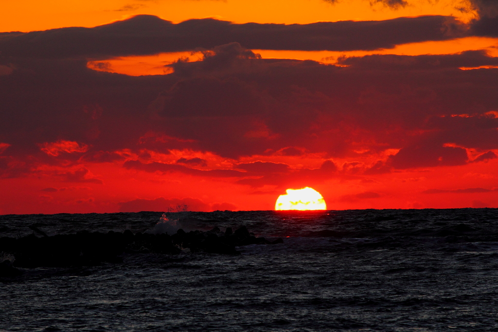 夕日