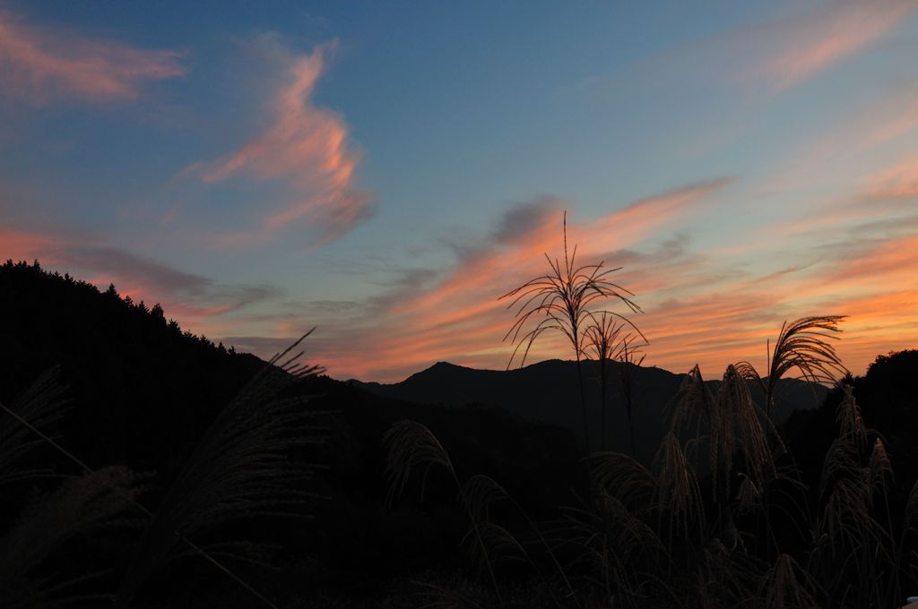 石原の夕景