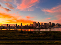 自宅からの夕暮れ