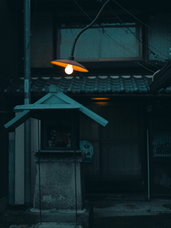 路地裏の寒暖