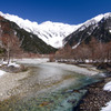 早春の穂高連峰～河童橋より