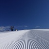 これから滑る雪面