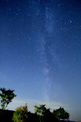 天の川と流れ星