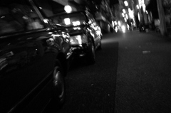 夜のタクシー
