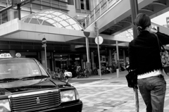 タクシーと女子