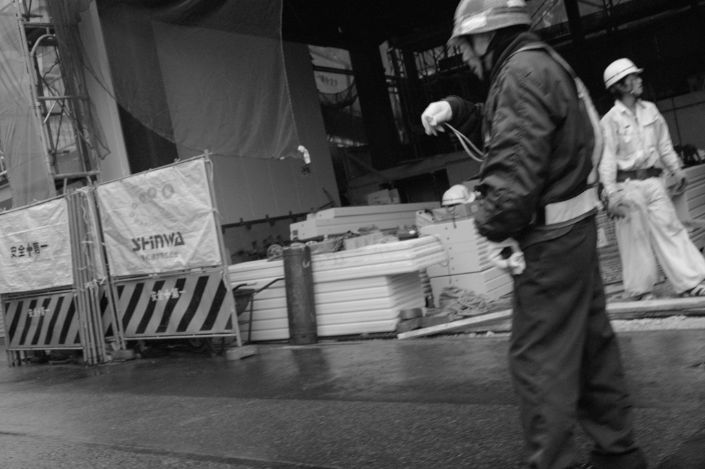 雨の現場