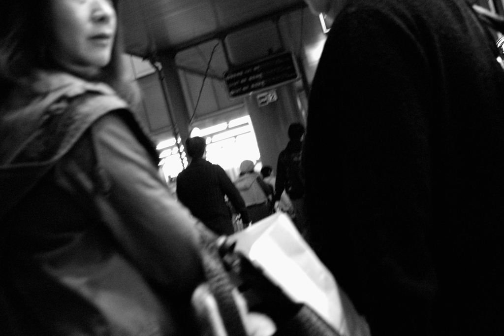 目の前で振り返る、おば様