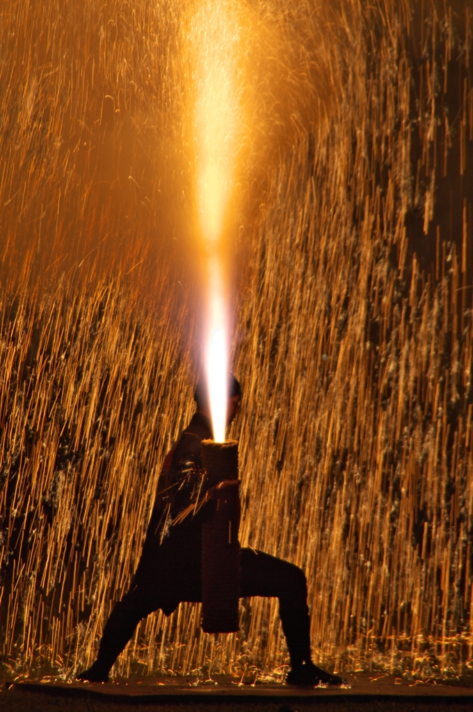 手筒の光雨