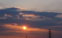 夕暮れ。