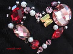 hand made♥ポーチのハートモチーフ