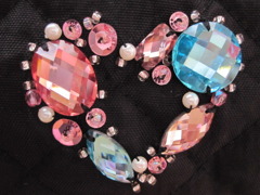 hand made♥ポーチのハートモチーフ