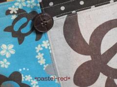 ハワイアンプリントのパッチワークミニトート