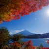 河口湖にて