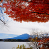 紅葉ツーリング 河口湖　紅葉トンネルにて