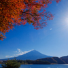 河口湖にて