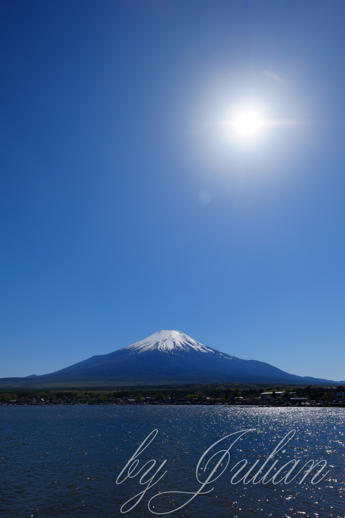 山中湖にて