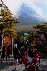 富士山五合目にて