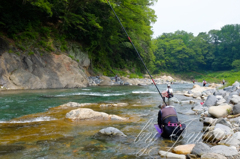 鮎釣り