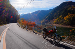 紅葉ツーリング 　奥多摩湖