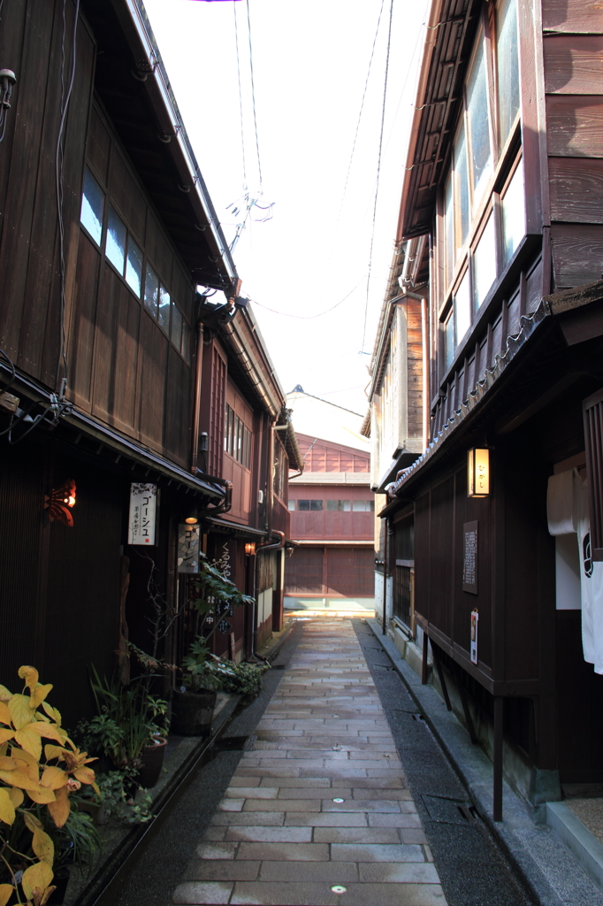 ひがし茶屋街の路地裏