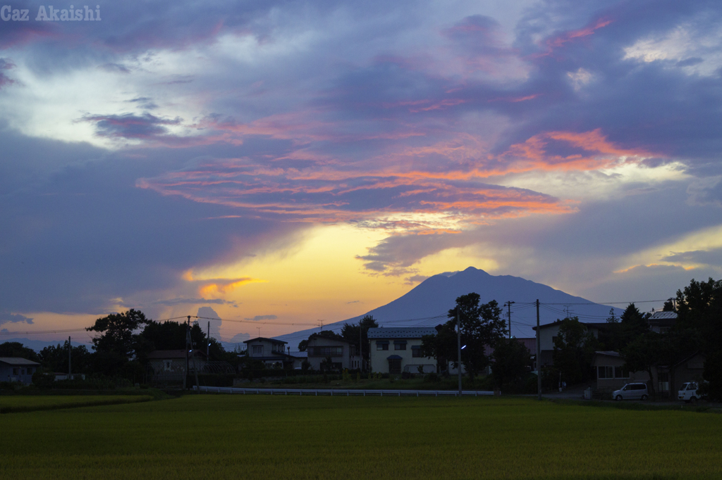 岩木山夕焼け