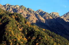 上高地の朝日
