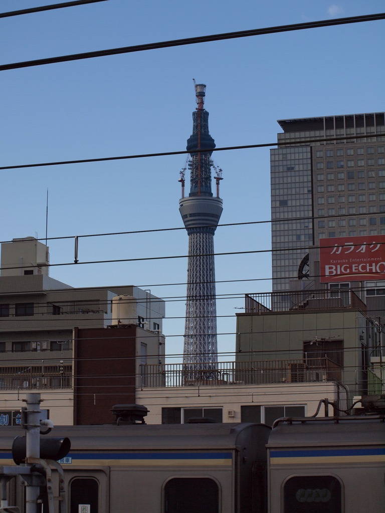 夕日とスカイツリー