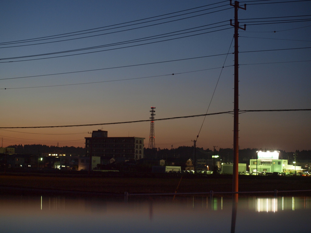 夕暮れ