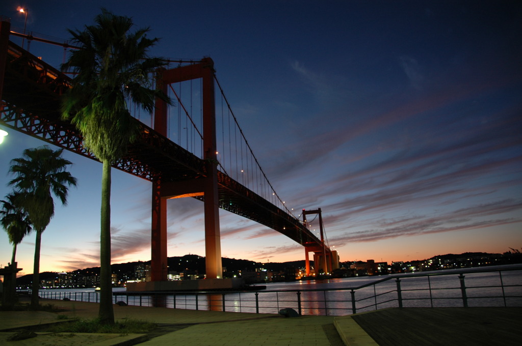 黄昏　若戸大橋