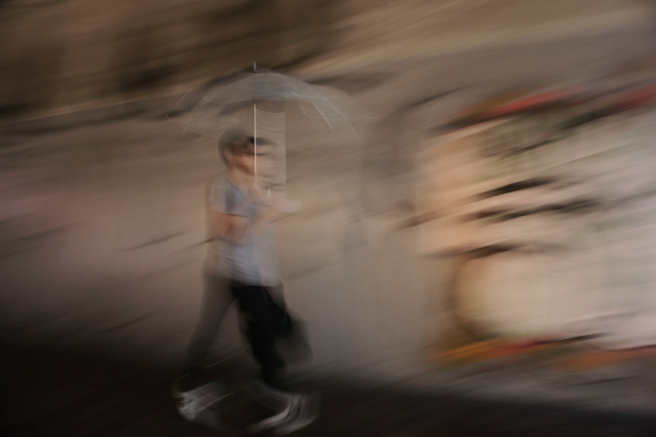 雨の外出