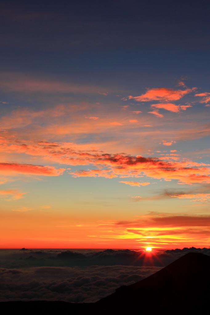 夕日がしずむ