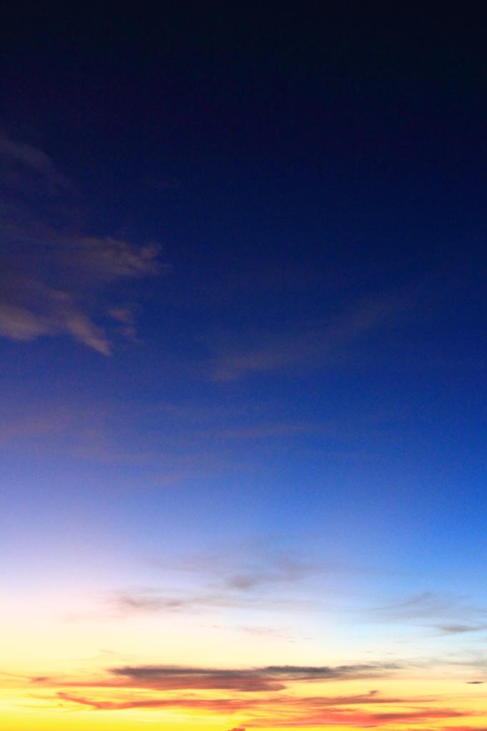 夕日がしずんだ
