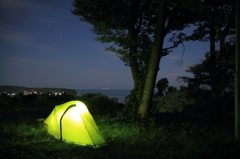 一人静かなキャンプの夜