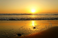 夕焼けの海