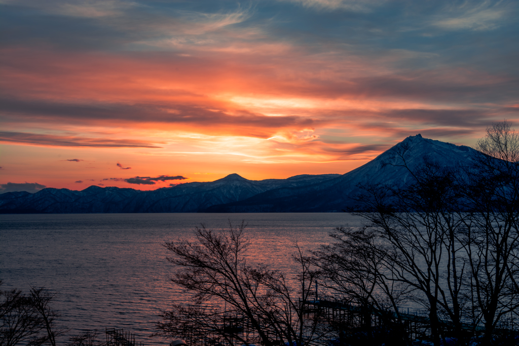 夕焼湖