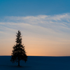 美瑛　夕刻17時の空