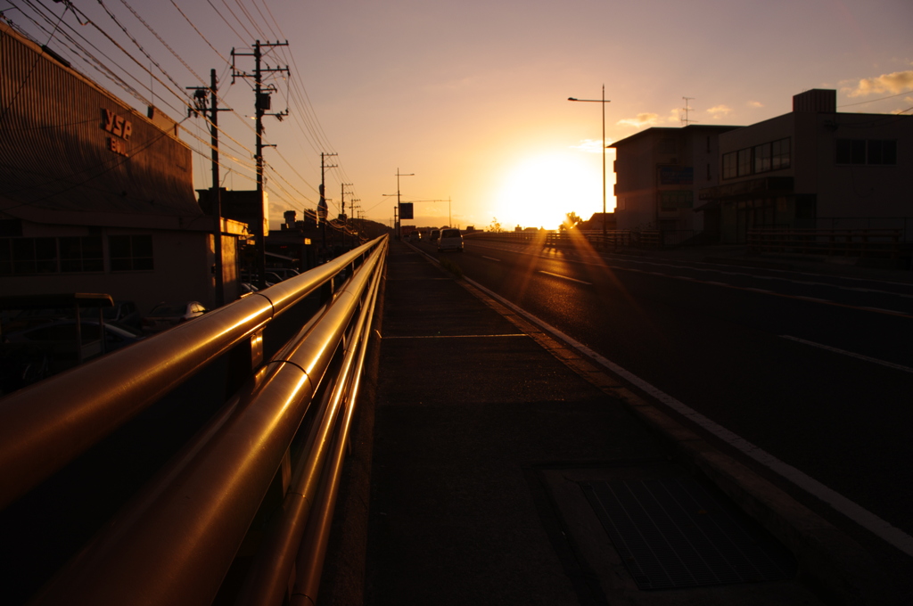 市街地夕景