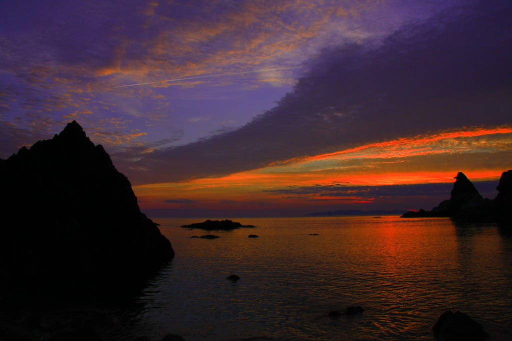 笹川流れの夕暮れ