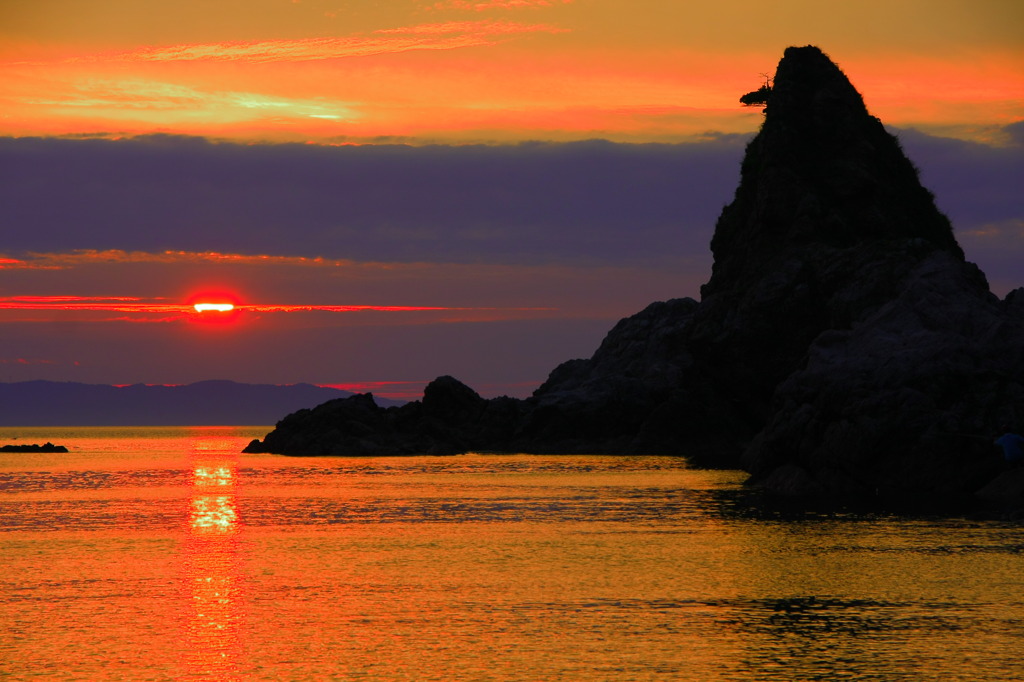 夏・笹川流れの夕陽