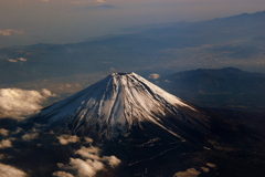 雪の富士山