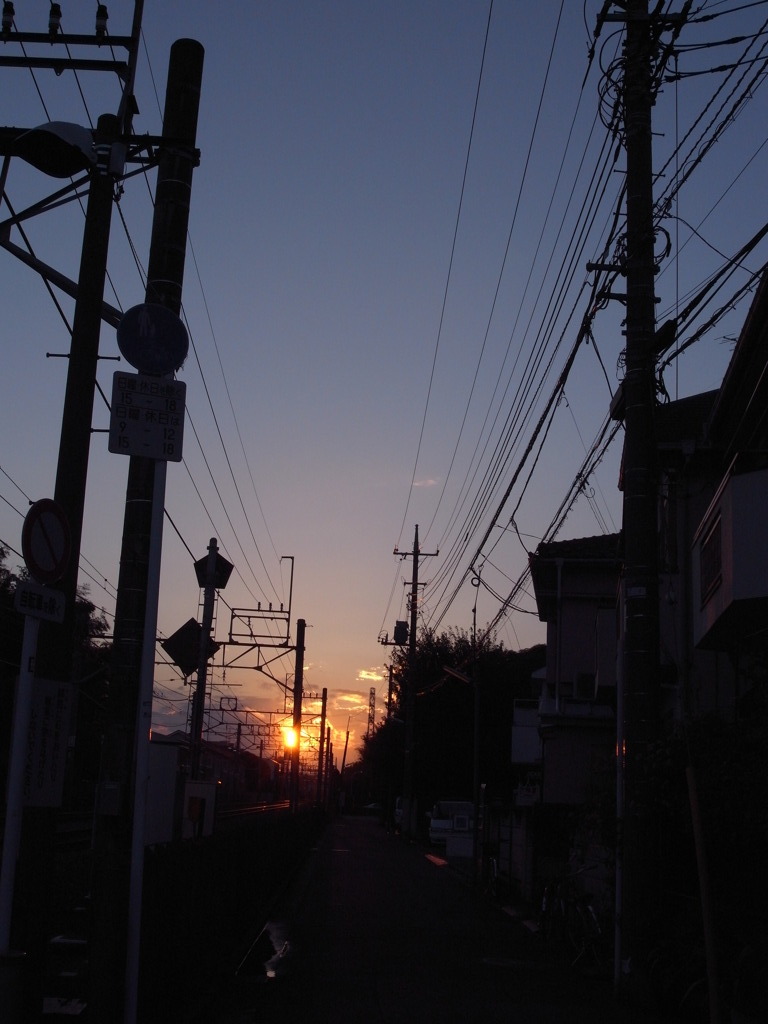 秋の夕焼け