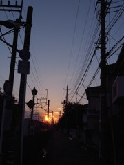 秋の夕焼け
