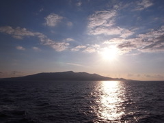 大島からの朝日
