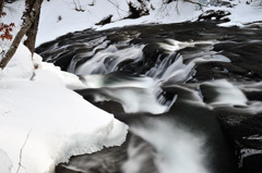 冬の渓流