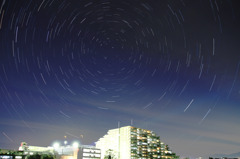 冬の北極星と星野