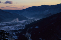 雪町の夕暮れ