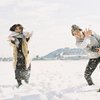 はしゃぐ二人