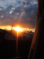 my roomからの夕日