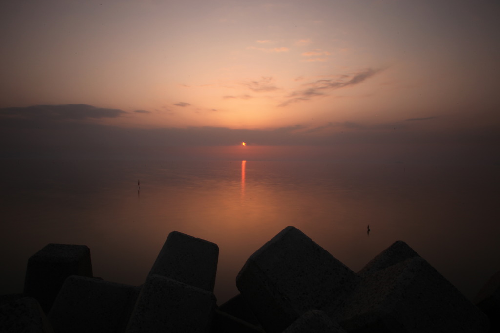 瀬戸内海の夕日